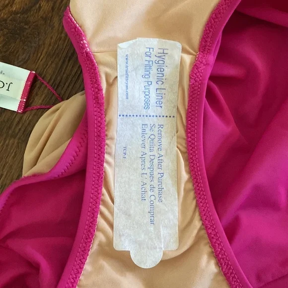 J.Crew Factory High Waist Tie Bikini Bottoms in Radiant Fuchsia Medium - Picture 12 of 12